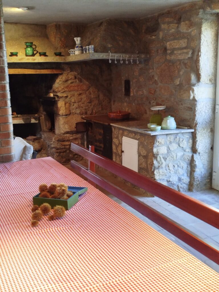 Cocina rural interior o lareira